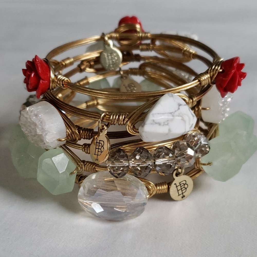 Set of 6 Bourbon and Bowties Bracelets